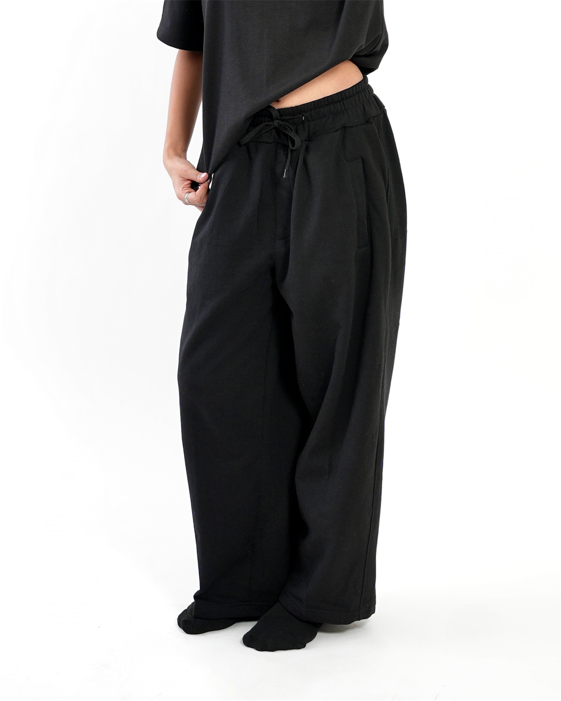 Minstreet™ | Comfortable Wide Leg Baggy Sweatpants - Black (unisex)