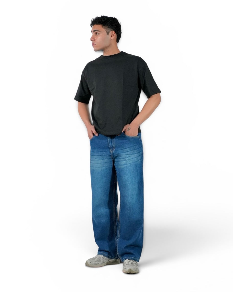 Relaxed Straight Denim - Vintage Blue (unisex)