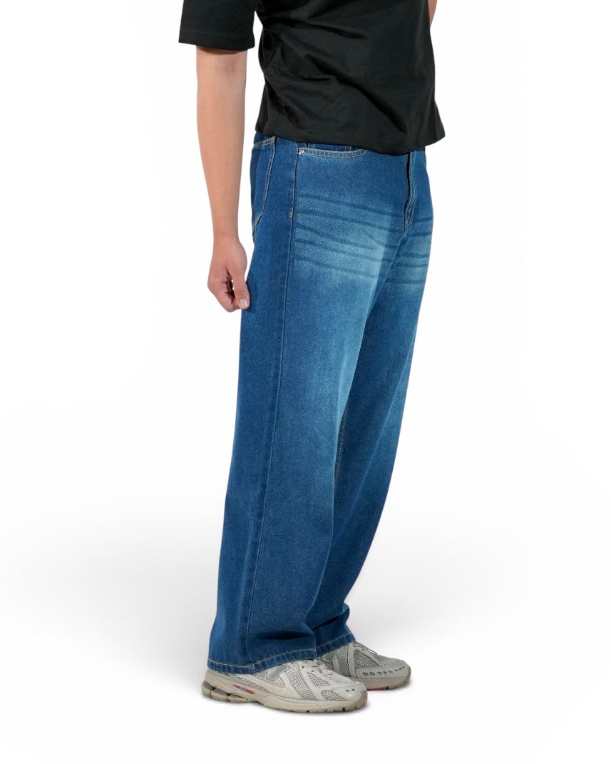 Relaxed Straight Denim - Vintage Blue (unisex)