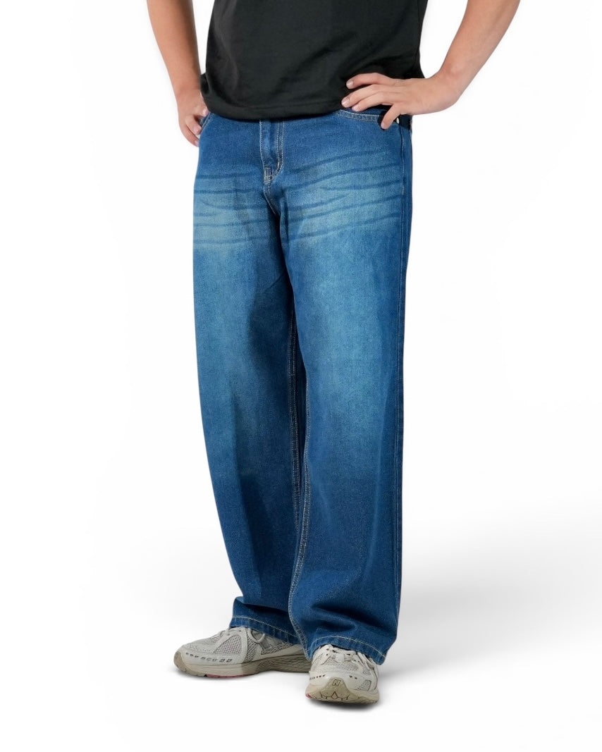 Relaxed Straight Denim - Vintage Blue (unisex)